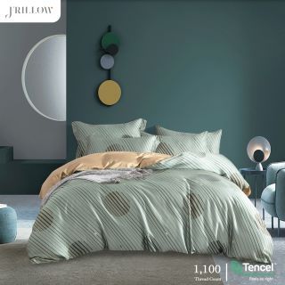 CHARM FRILLOW ปลอกผ้านวม ผ้าเทนเซล ขนาด 100"x90"ดีไซน์ - ViridescentThe Mystique Collection สี Majesty Green