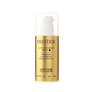 Smooth E Prestige Advance Repair Serum 50 ml. เซรั่มสูตรสมบูรณ์แบบป้องกันและรักษาปัญหาผิว 8 ประการ ลดริ้วรอยร่องลึก ซ่อมแซมให้ผิวแข็งแรง