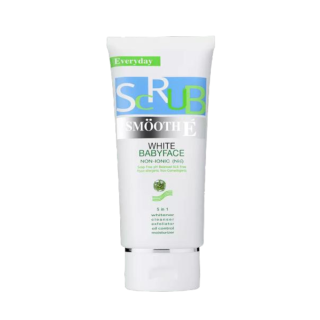 Smooth E White Babyface Scrub 4 Oz. สครับไม่มีฟอง ไม่มีประจุไฟฟ้า ไม่มีสารตกค้าง ลดสิว ความคุมความมัน