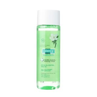 Smooth E Babyface Acne Clear Whitening Toner 60 ml. โทนเนอร์ 4 in 1 สูตรเฉพาะสำหรับผู้ที่เป็นสิว ลดการเกิดสิว ผิวกระจ่างใส ควบคุมความมัน กระชับรูขุมขน (แพ็ค 3)