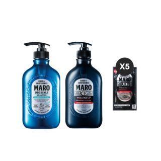 Maro เซ็ตแต่งทรงผม เย็นสะใจไม่ใช้ Wax set Smart and Cool (Maro 3D Volume up + Deo Scalp) แถมฟรี 3D volume up 5 ชิ้น มาโร่