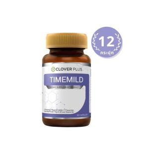 Clover Plus Timemild สารสกัดจากดอกคาโมมายล์ (30แคปซูล) แพ็ค 12 กระปุก