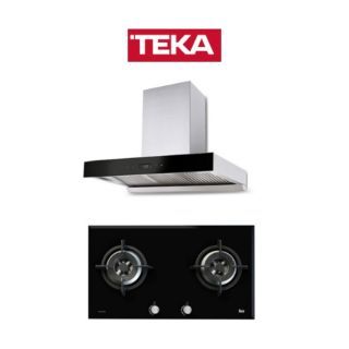 TEKA เตาแก๊สฐานกระจก 2 หัวเตา รุ่น GT LUX 78 2G AI AL 2TR แถมเครื่องดุดควัน รุ่น DHW 90 TO