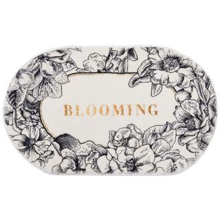 Cozybrown พรมดักฝุ่น โมเดิร์น ลาย Blooming สี White 2 ขนาด [Pre-Order]