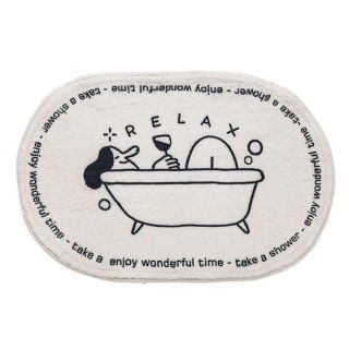 Cozybrown พรมทรงวงรี ลาย RELAX  [Pre-Order]