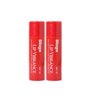 BLISTEX ลิปบาร์ม Lip Vibrance Quality from USA ลิปบาล์ม สีชมพู เพื่อบำรุง ให้ความชุ่มชื้น ปรับสภาพริมฝีปาก (แพ็ค 2)