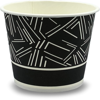 KIAWTHONG Black Classic Pattern Paper Cup.