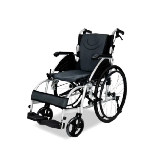 ALLWELL รถเข็นวีลแชร์ Wheelchair แบบล้อใหญ่ มีล้อหลังกันหงาย ที่พักแขนยกขึ้นได้