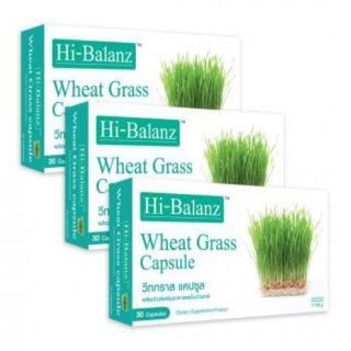 Hi-Balanz Wheat Grass วีทกราส ผงใบต้นอ่อนข้าวสาลี 3 กล่อง รวม 90 แคปซูล