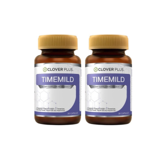 Clover Plus Timemild ไทม์มายด์ คาโมมายล์ (อาหารเสริม) แพ็คคู่ (30แคปซูลx2)