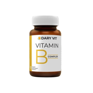 Dary Vit B complex วิตามินบี คอมเพล็กซ์ บำรุงสมอง ระบบประสาท เสริมระบบความจำ ลดอาการไมเกรน (30 แคปซูล) ( อาหารเสริม )