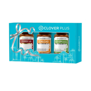 Clover Plus Special Gift Set เซ็ตขายดี MultiB + Calcad + Cordy US อาหารเสริม สำหรับสมอง สำหรับกระดูก และฟื้นฟูสุขภาพ