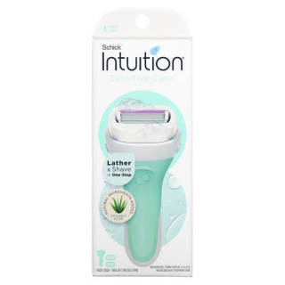 Schick Intuition Sensitive Care Aloe Vit.e ชุดมีดโกนสำหรับผู้หญิง สำหรับผิวบอบบาง