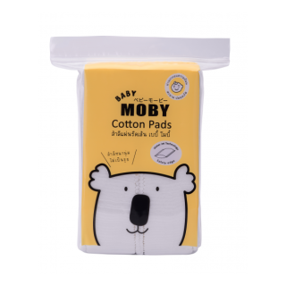 Moby Cotton Pads สำลีแผ่นเล็กรีดขอบ ไร้กาว ไม่เป็นขุย ปลอดสารเรืองแสง ขนาดบรรจุ 50 กรัม 1 ห่อ