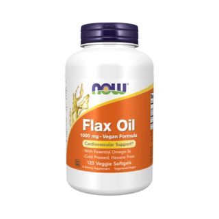 Flax Oil 1000 mg Vegan (120 Veg Capsules)