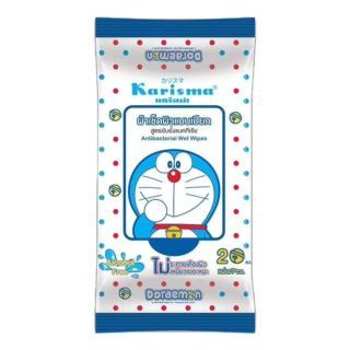 Karisma Doramon pure and mild baby wipes ผ้าเช็ดผิวทำความสะอาดผิวหน้าและผิวกายแบบเปียก 20pcs.