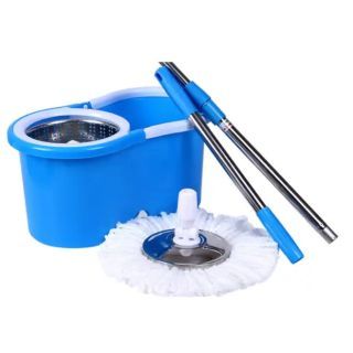 ถังปั่นและไม้ถูพื้น SPIN MOP ตะกร้าปั่นแห้งสแตนเลส  รุ่น  CLEANING0019-BU