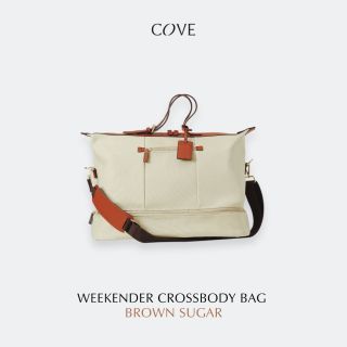 COVE Weekender Bag  กระเป๋าเดินทางสะพายข้าง ผ้าแคนวาสแต่งหนังแท้ กันน้ำ