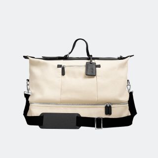 COVE Weekender Bag สี Smart Black [ลด 30%] กระเป๋าเดินทางสะพายข้าง ผ้าแคนวาสแต่งหนังแท้ กันน้ำ