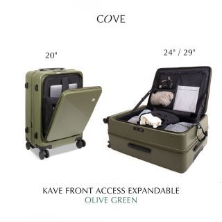 COVE KAVE กระเป๋าเดินทางล้อลากแบบเปิดหน้า ขยายได้ 3 ขนาด เบา 20 24 29 นิ้ว